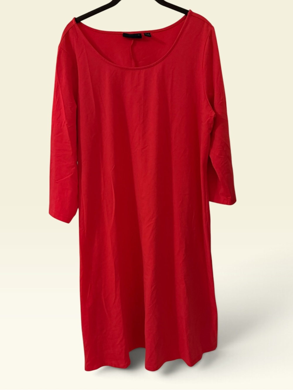 Attitudes by Renee Red Scoop Neck Dress